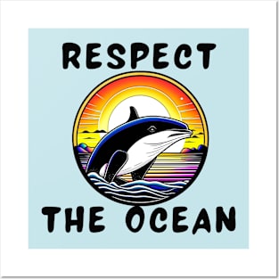 Respect the ocean orca Posters and Art